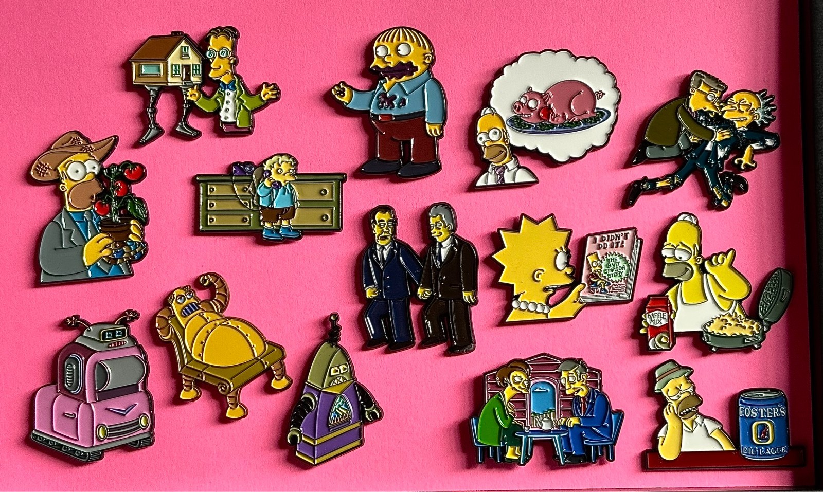 Exclusive Krusty Fan Club Rare, One of a Kind Simpsons + Futurama Pin Lot