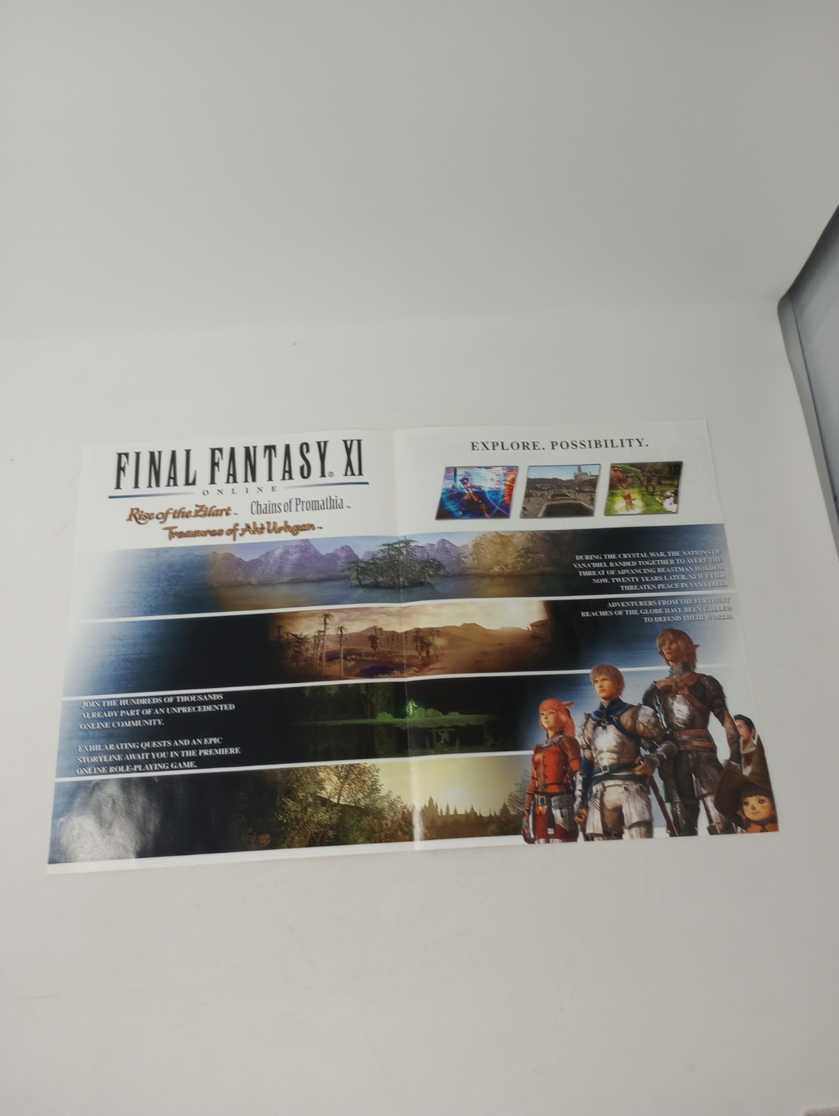 Final Fantasy XI Online Game Informer Fold-out Poster Print Ad SquareSoft PS2