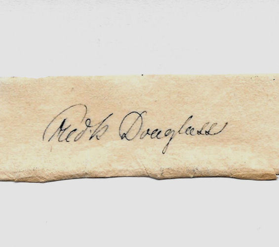 Frederick Douglass Autograph Reprint On Genuine Original Period 1850s Paper
