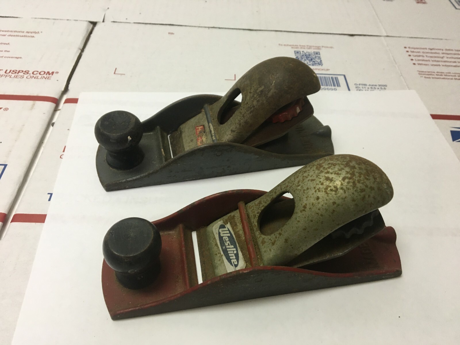 Vintage STANLEY Handyman & Westline 6-5/8″ Block Planes USA Lot of 2