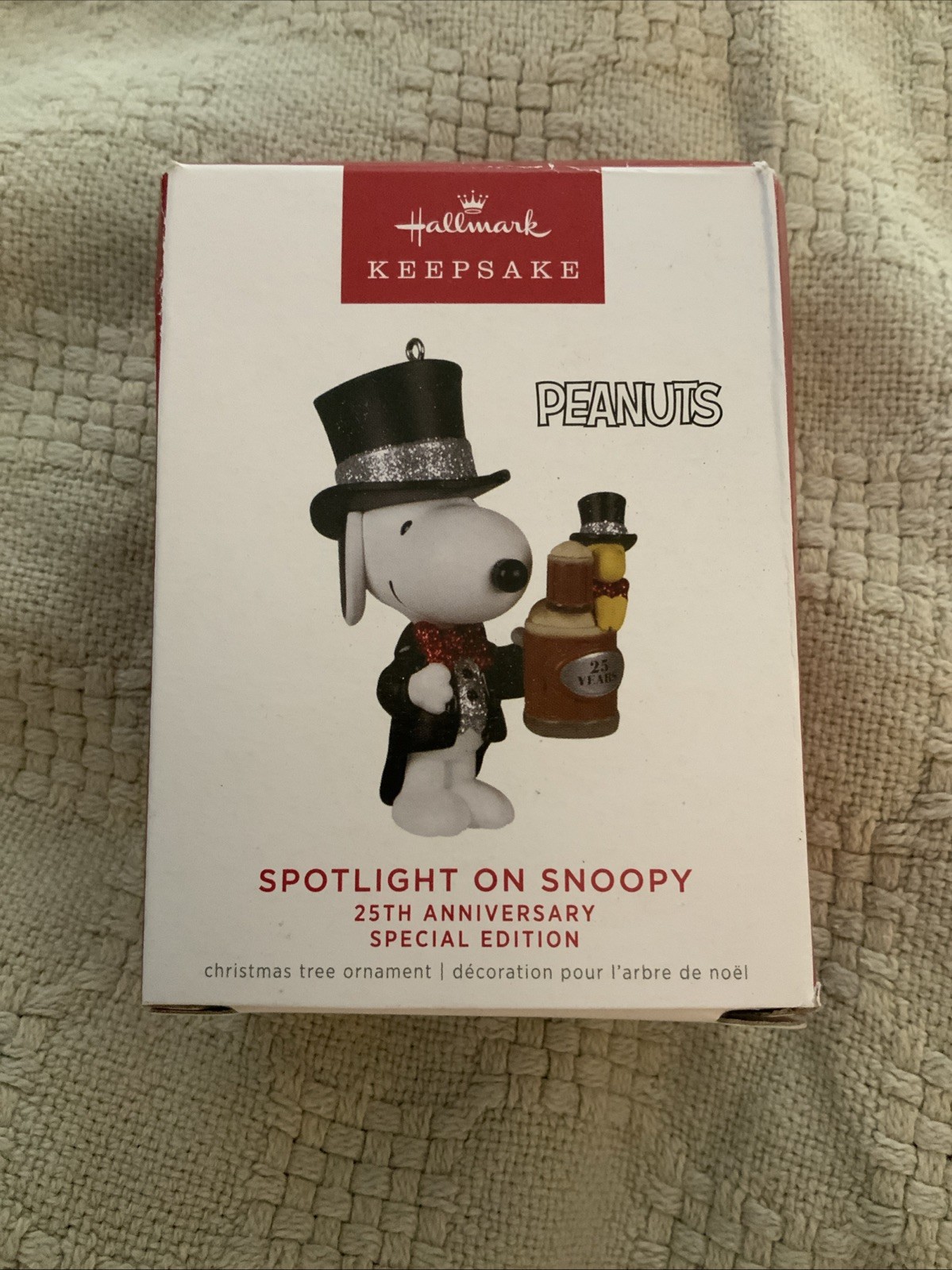 2022 Hallmark Keepsake Ornament Spotlight On Snoopy 25th Anniversary Edition Tux