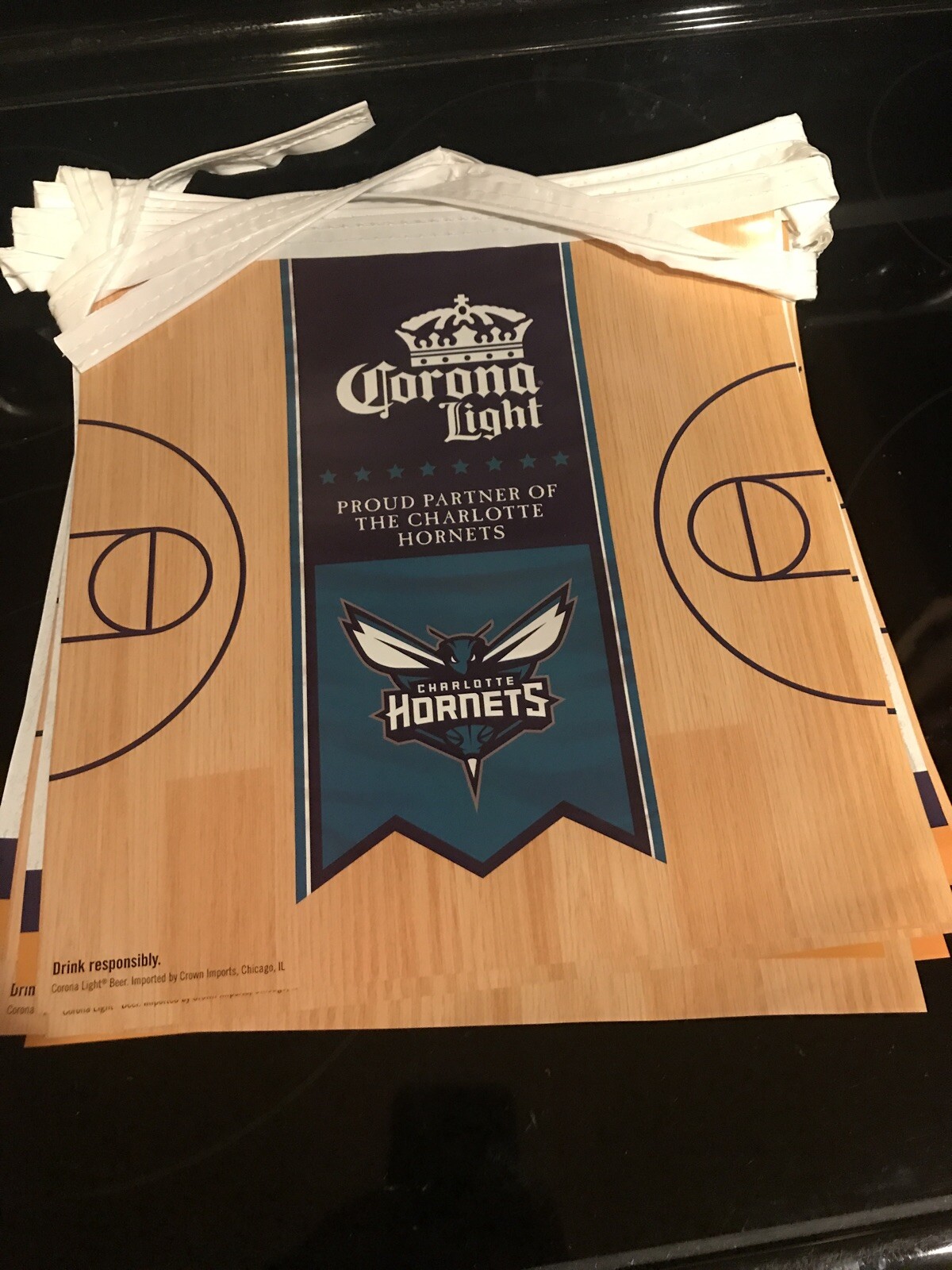 CHARLOTTE HORNETS CORONA BEER LT Basketball NBA Beer Flags String Banner 19 FT