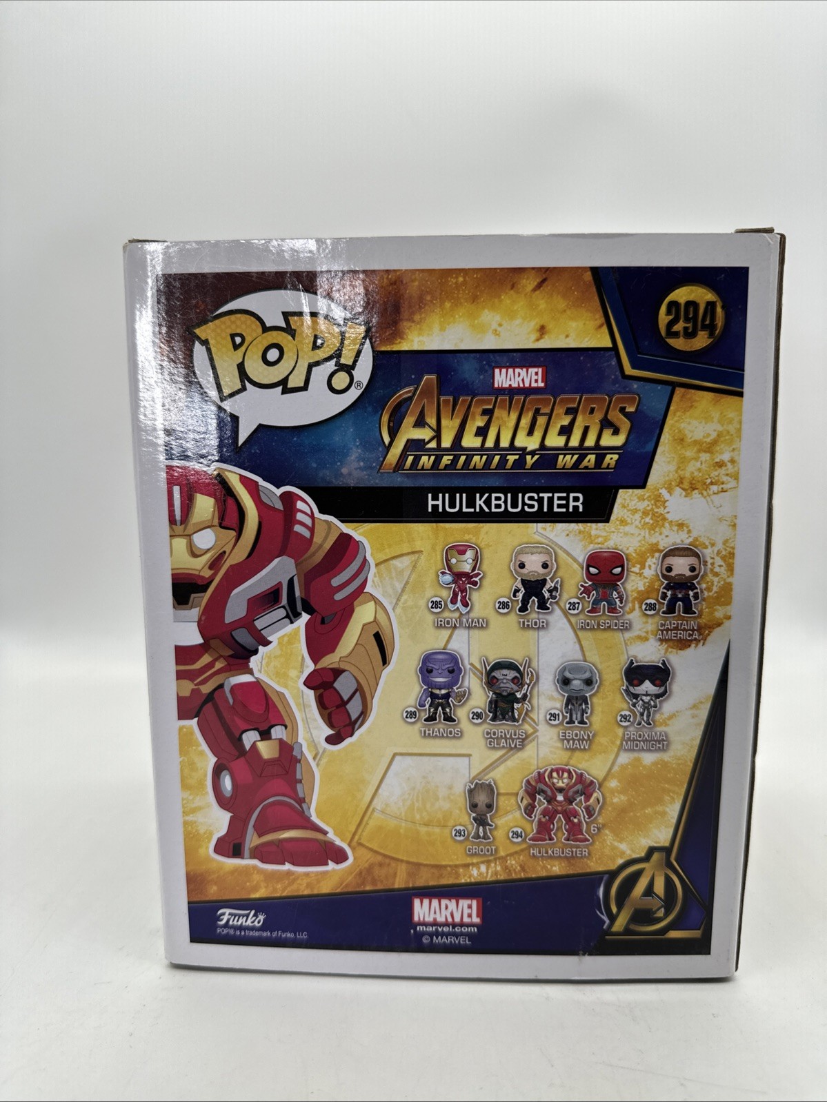 FUNKO POP! MARVEL: AVENGERS INFINITY WAR – HULKBUSTER 6″ #294 NEW