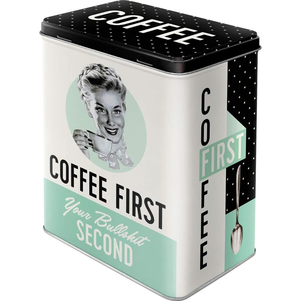 Nostalgic-Art – Metal Food Coffee Storage Tin Container Box – Coffee First