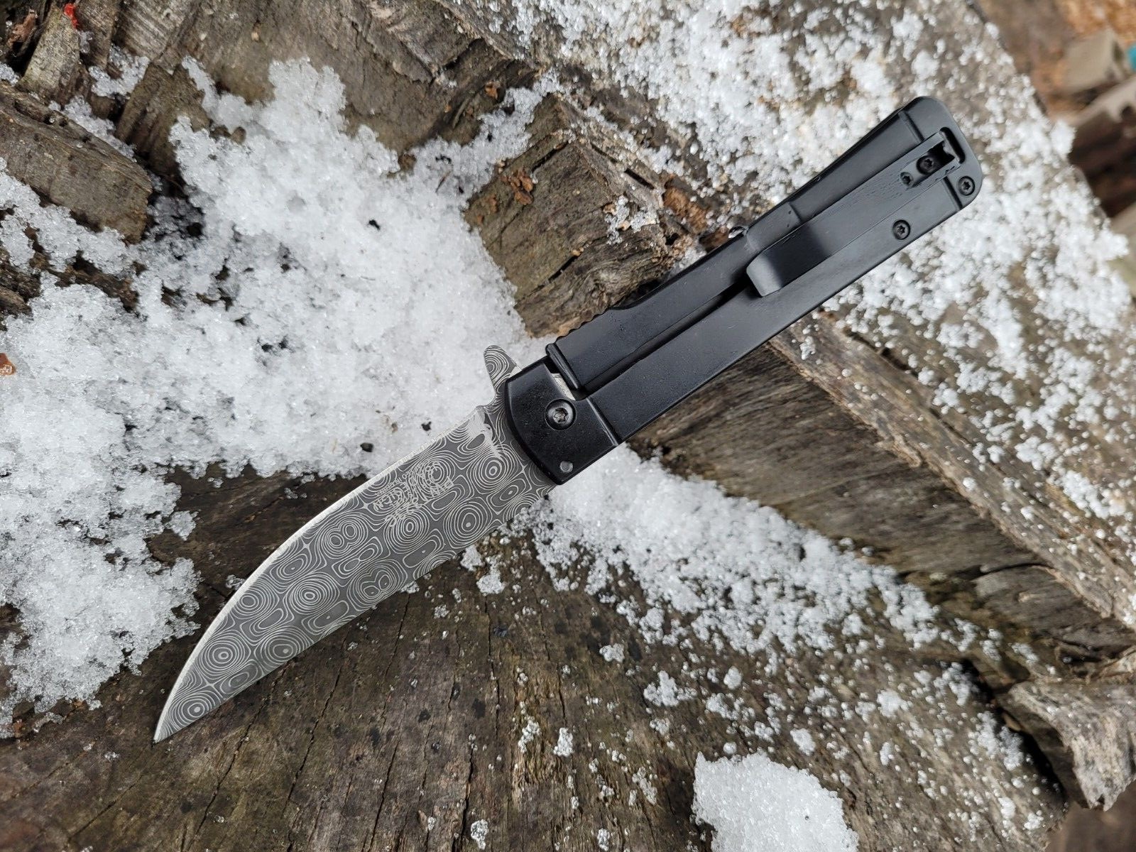 Dragon Spring Assisted Pocket Knife Frame Lock, Flipper Tab, Tip Up Carry, EDC