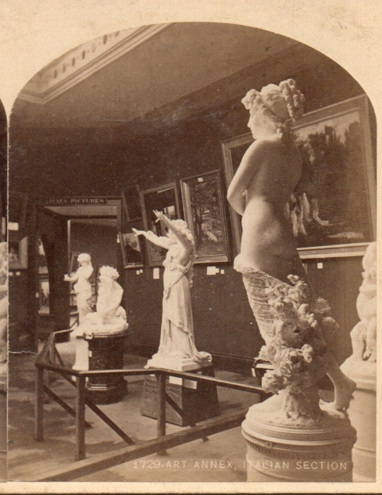 1876 Centennial Expo, Italian Section Art, Philadelphia, Pa. Stereoview Photo
