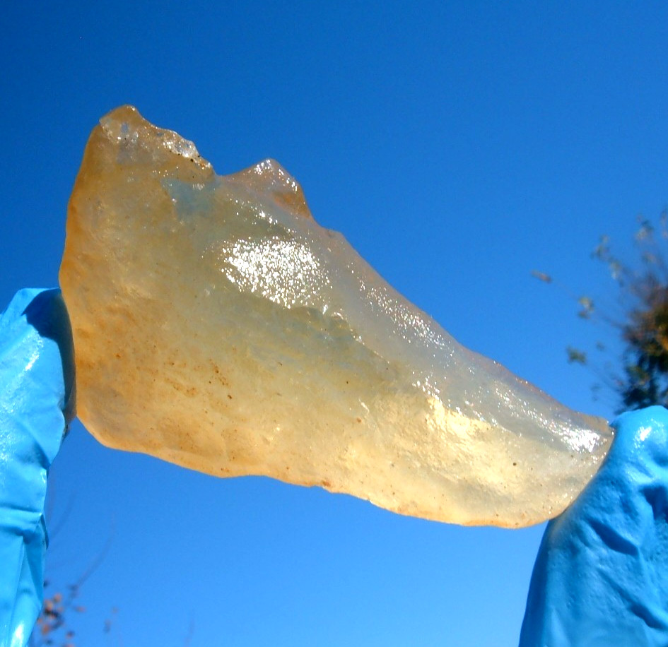 Libyan Desert Glass Meteorite Tektite impact specimen( 466 ct )Stand Alone AA+