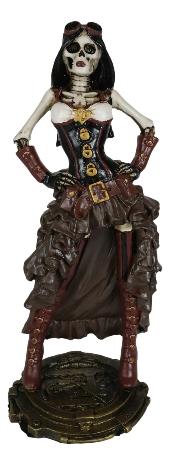 Ebros Steampunk Skeleton Costume Lady Figurine 7.5″ H Skeleton Detective