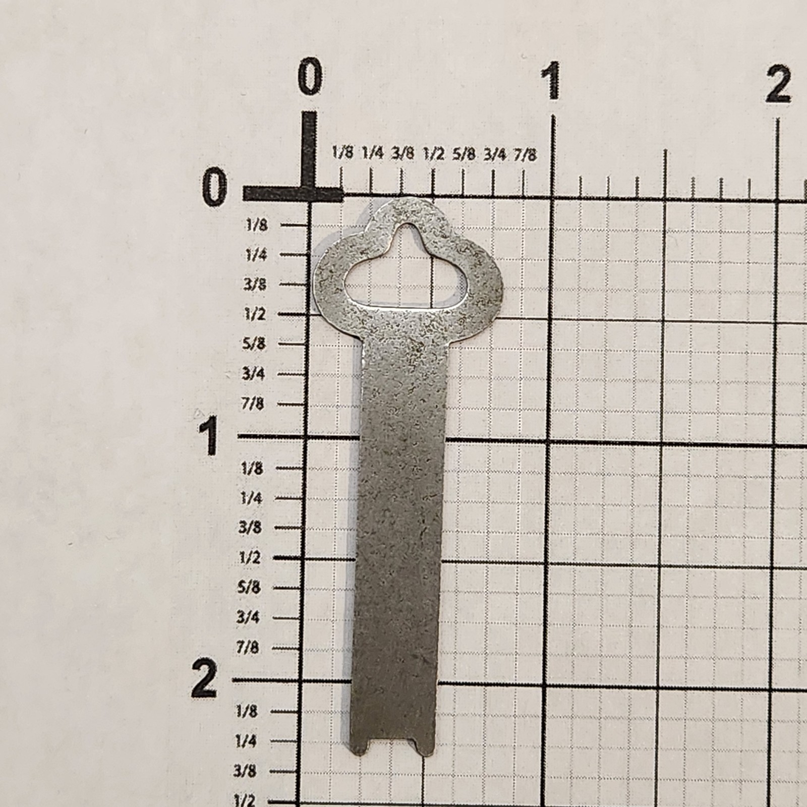 MEASURED NOS Ready Cut Flat Steel Key Blanks Locksmith 2.39″ Lot of 2