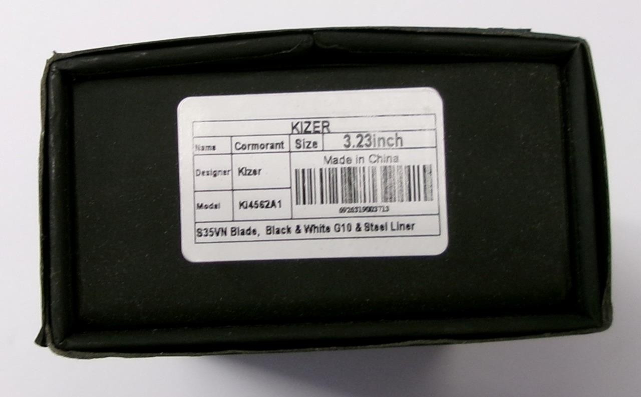Kizer Ki4562A1 Cormorant Black & White G10 Folder S35VN Sheepsfoot Blade NEW!