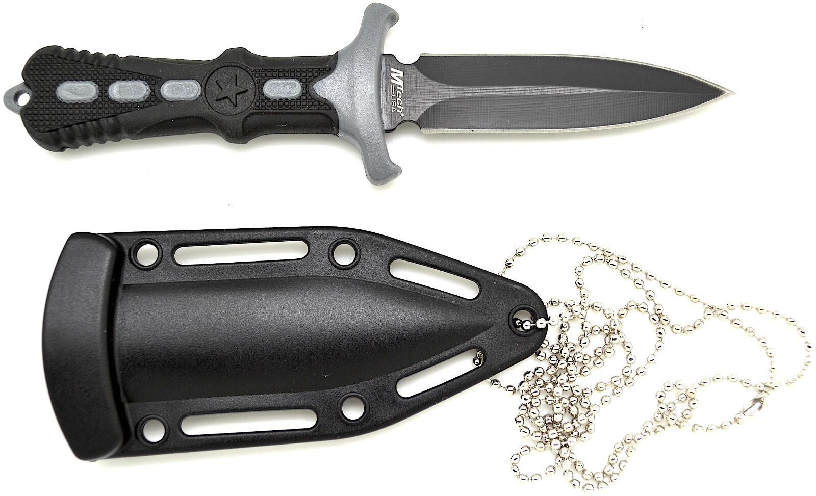 6 1/4″ NEW! MTech SURVIVOR Necklace Neck HUNTING KNIFE Concealed Tactical Sheath