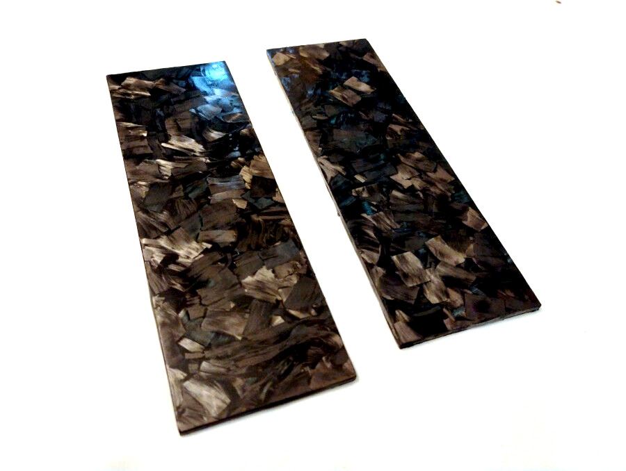 2 Pcs Forged Carbon Fiber Composite Knife Handle Material Scales Blank