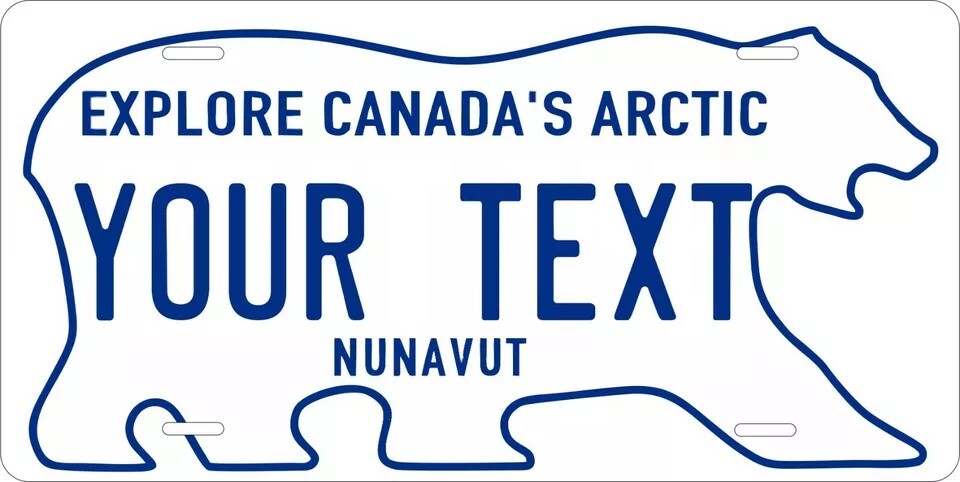 Nunavut 1999 Custom State License Plate Personalized 12″x6″ Size