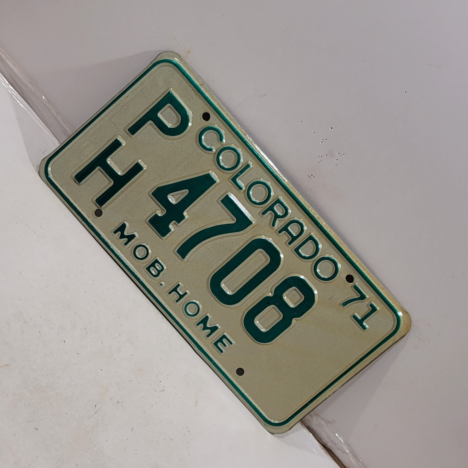 1971 Colorado Mobile Home Expired License Plate PH-4708 Man cave BAR