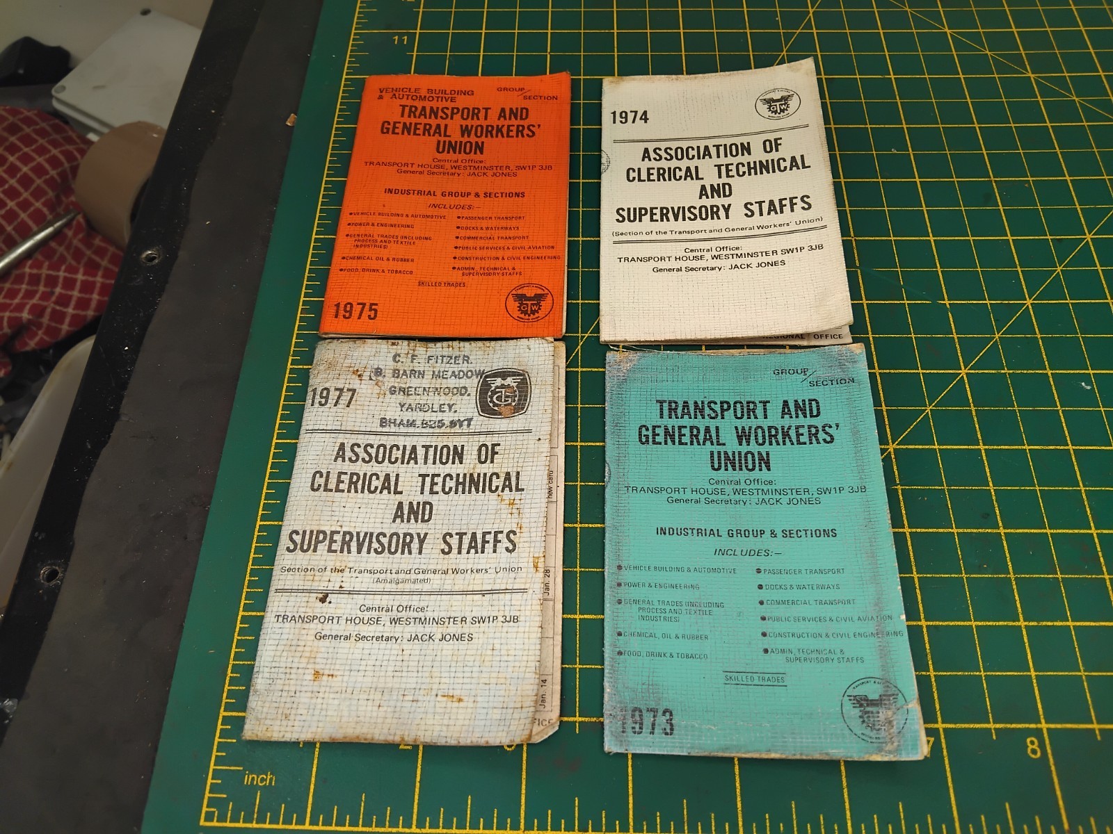 Vintage Rover Union Payments Booklets 1973 – 1977 WX01E20590