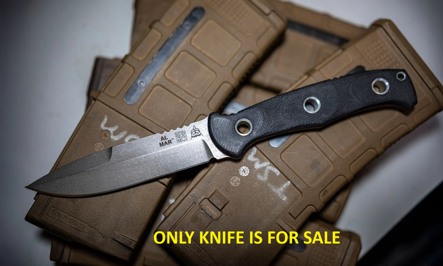 Al Mar Sere Operator Fixed Knife 4″ 154CM Steel Talon Blade Black G10 Handle