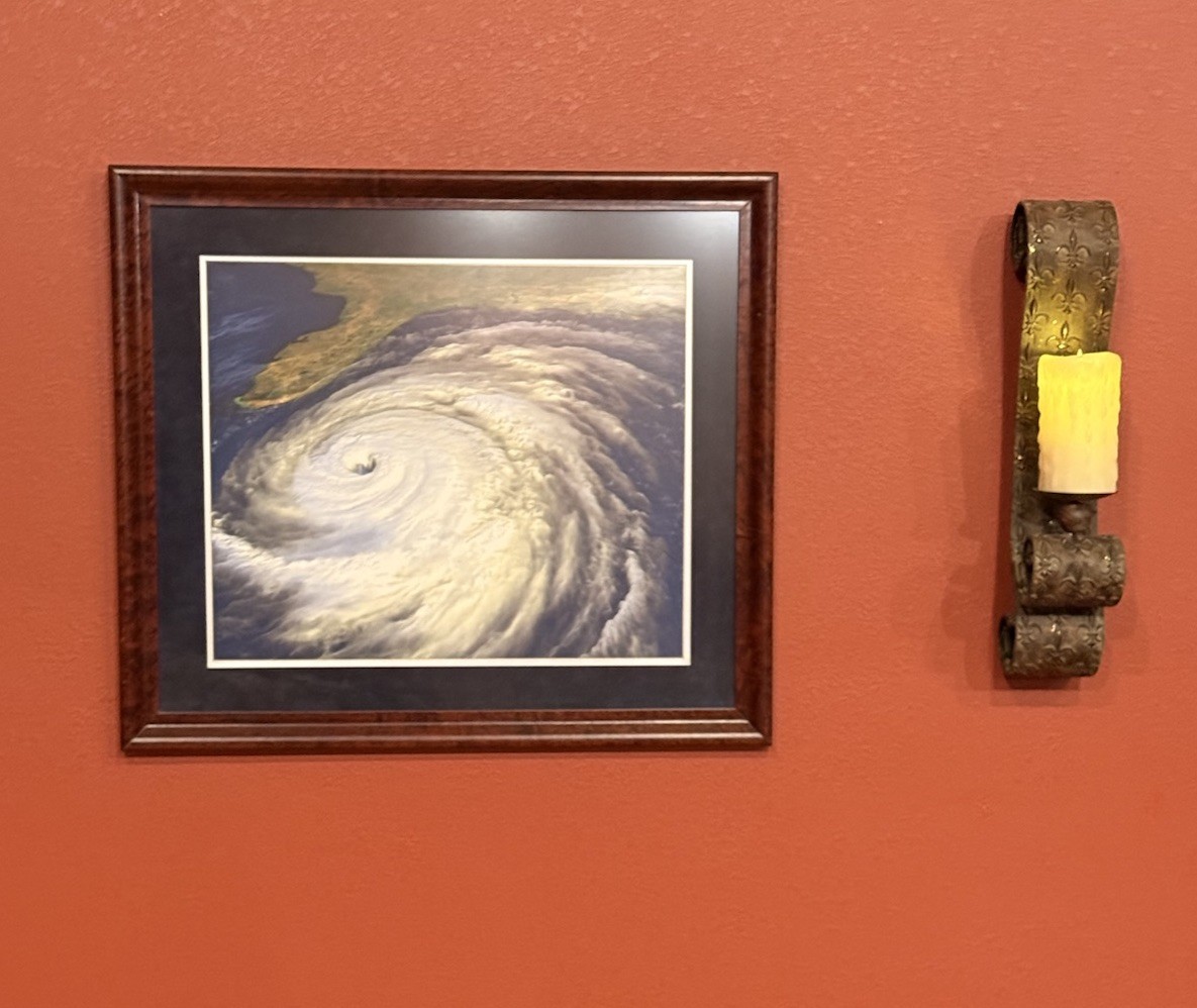 Hurricane Floyd Framed/Matted Satellite Image 29×33” Weather Wall Ready Vintage