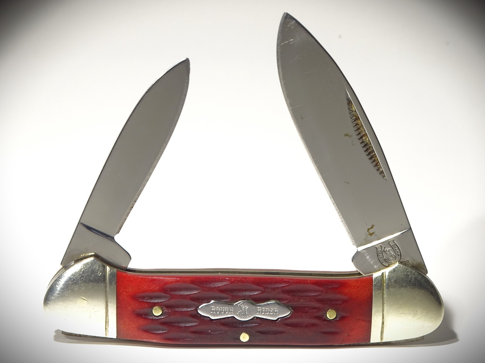 💥Rough Rider RR269 Canoe ~ Red Bone ~ 440 Stainless ~ Made in China ~ Used ~