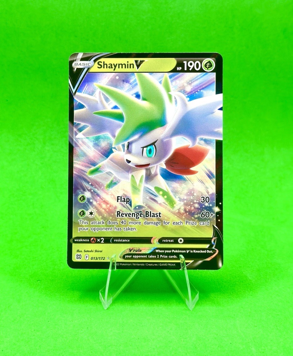 Shaymin V 013/172 Brilliant Stars Ultra Rare Pokemon Card NM