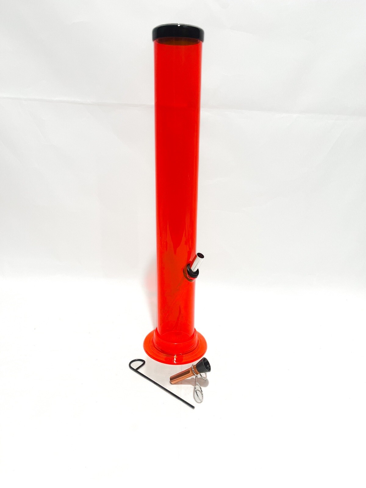 AMERICANPIPES™ 15″ STRAIGHT ACRYLIC HOOKAH WATER PIPE WITH POKER MADE IN USA