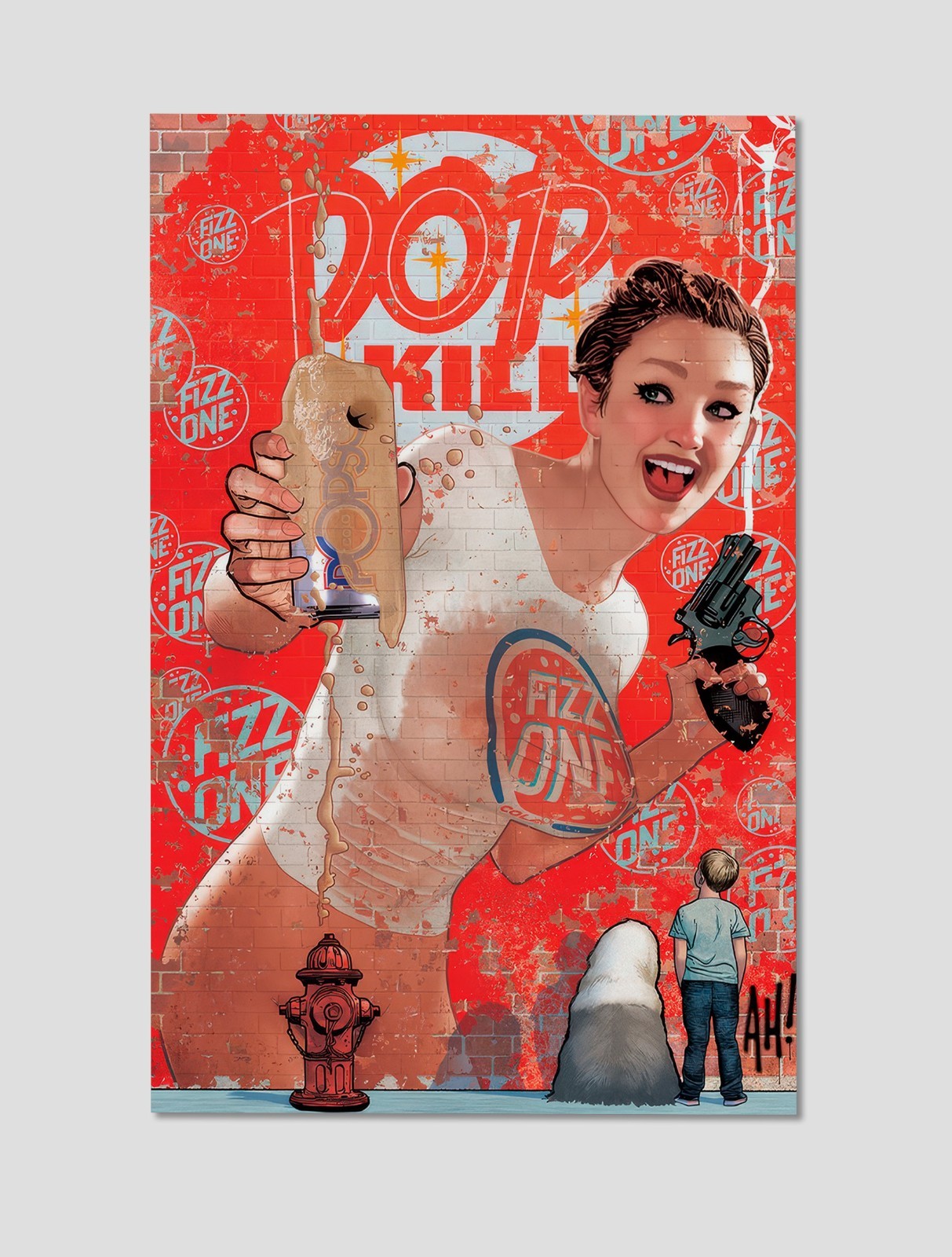 Pop Kill Print Poster Adult Retro Pin-Up Premium Giclee Sexy Wall Art 11 x 17