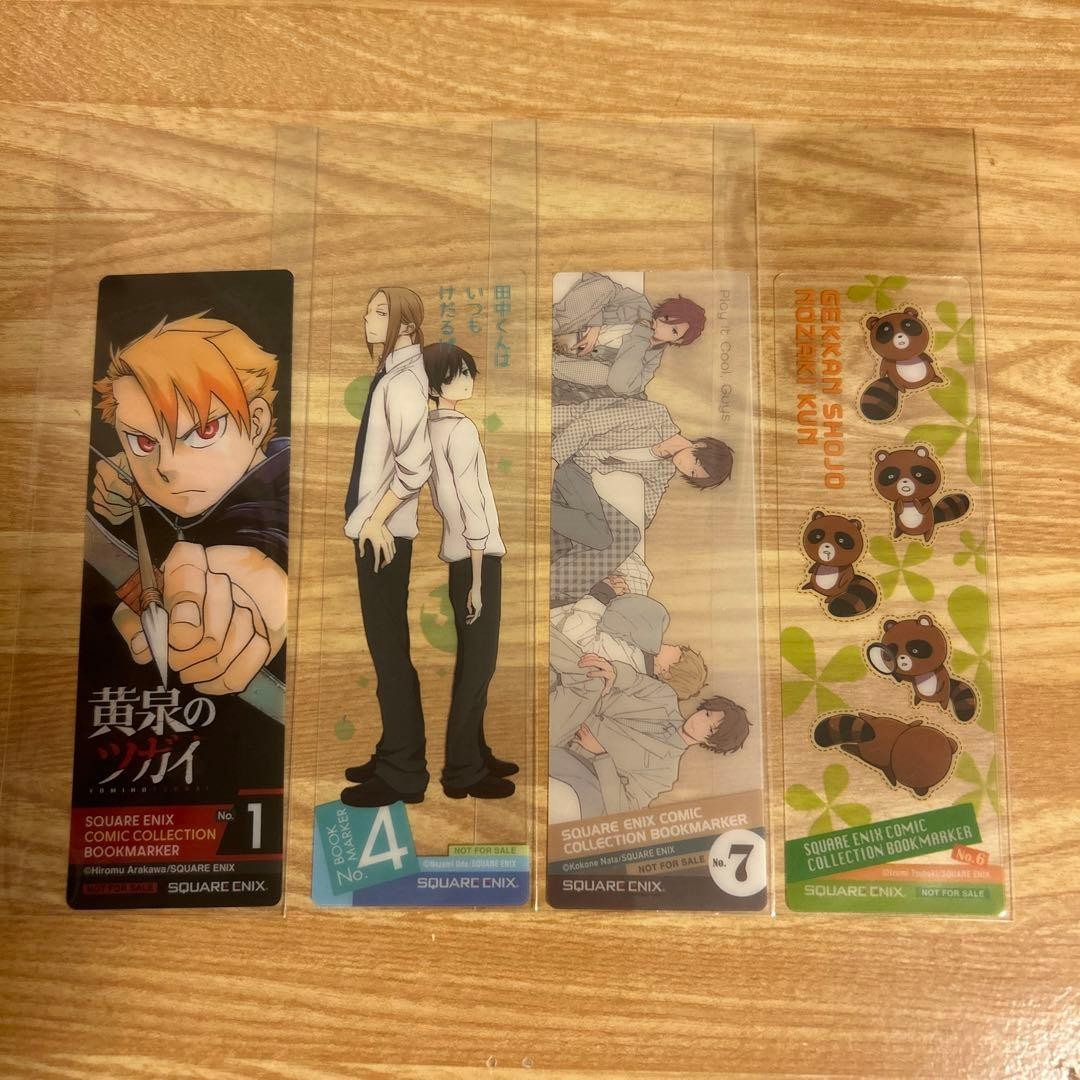 Square Enix Comic Collection Bookmarkers Set 4 14+ Soft Case NWT or