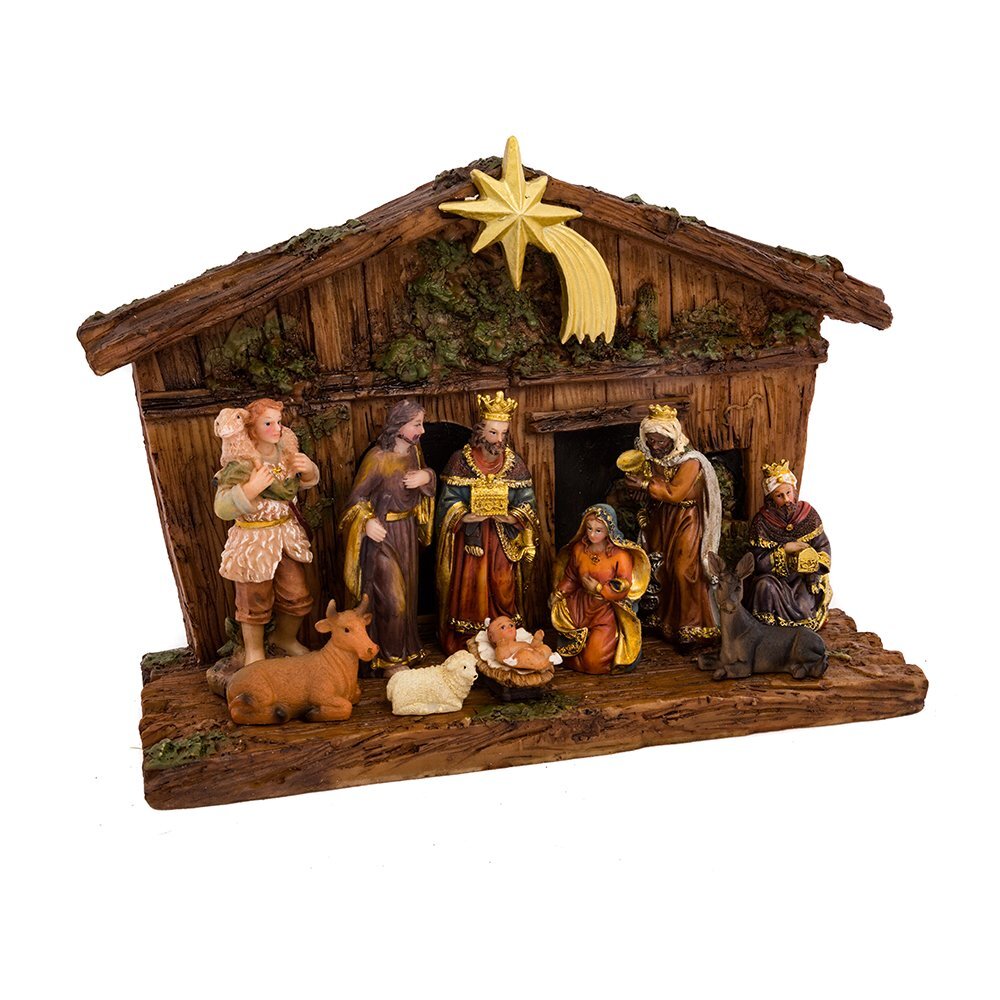 Multicolor Nativity Set 11 Pieces Baby Jesus Mary Joseph Three Wise Men