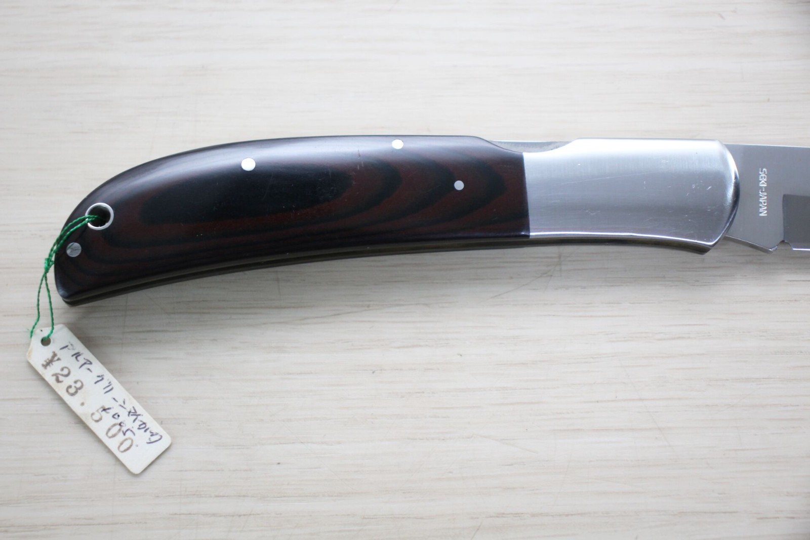 Vintage Al Mar 1005 Eagle Green Micarta 440C Folding Knife SEKI JAPAN M67