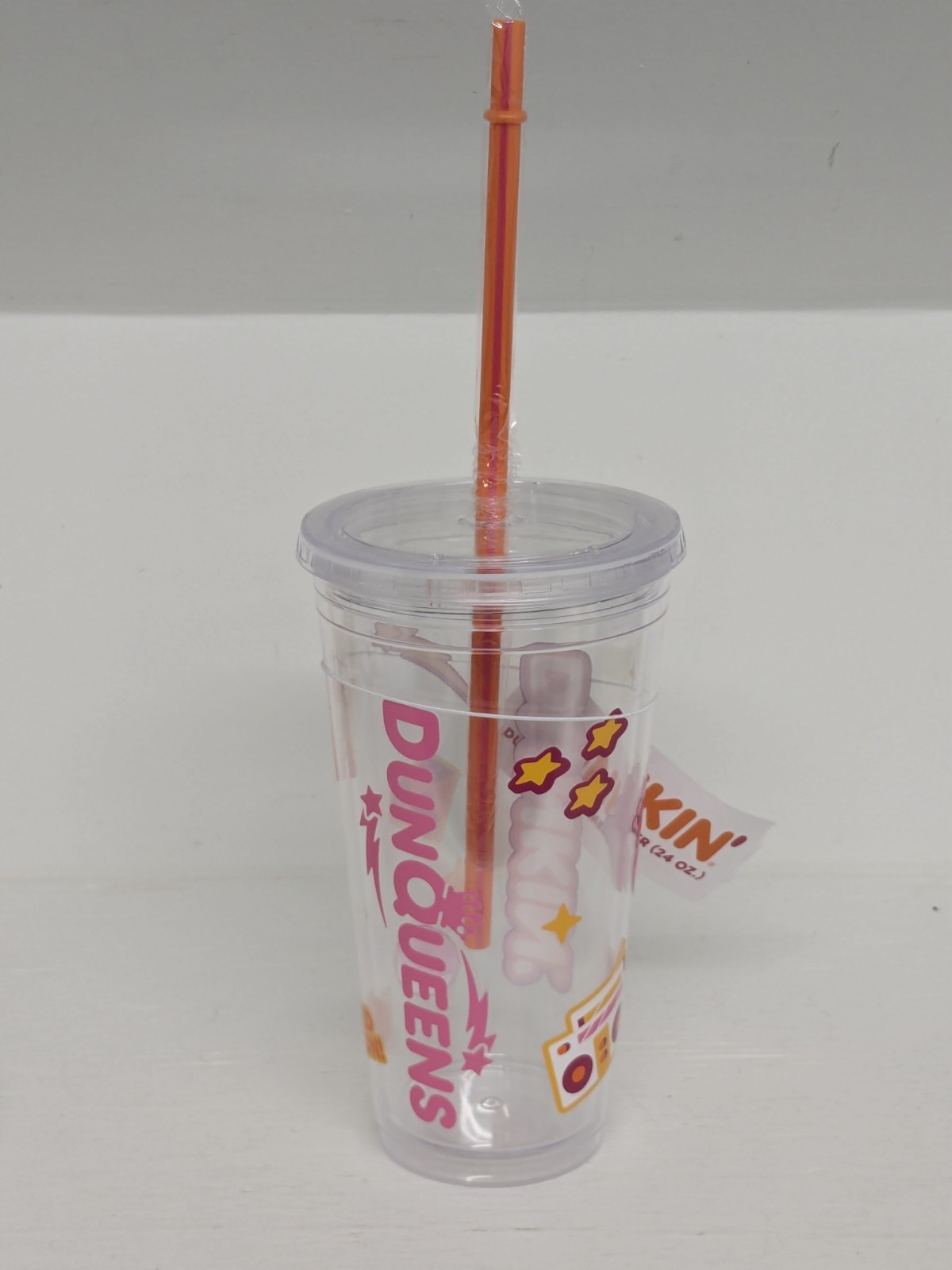 Dunkin DunQueens 24oz Clear Tumbler 2025 Limited Edition Super Clean!