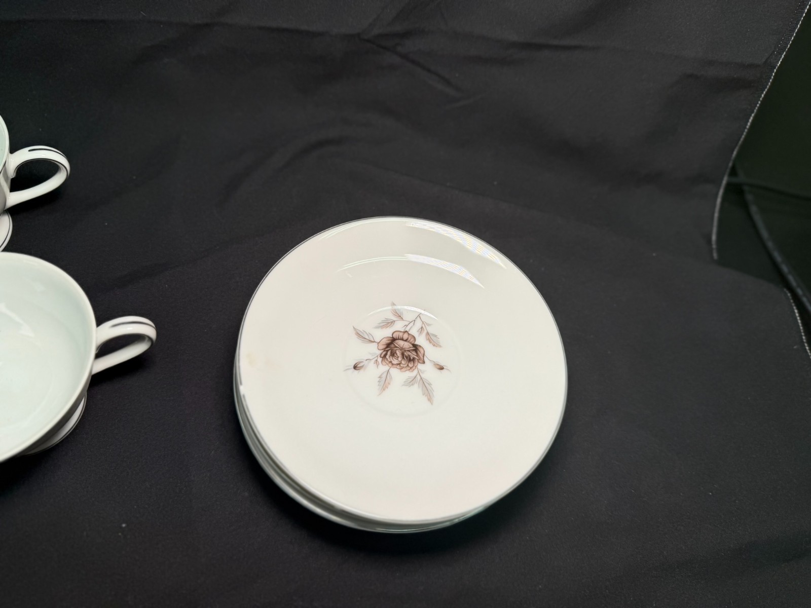 Celebrity Fine China Nocturne Footed Tea Cup (8) And Saucer Set (6) 5360TC