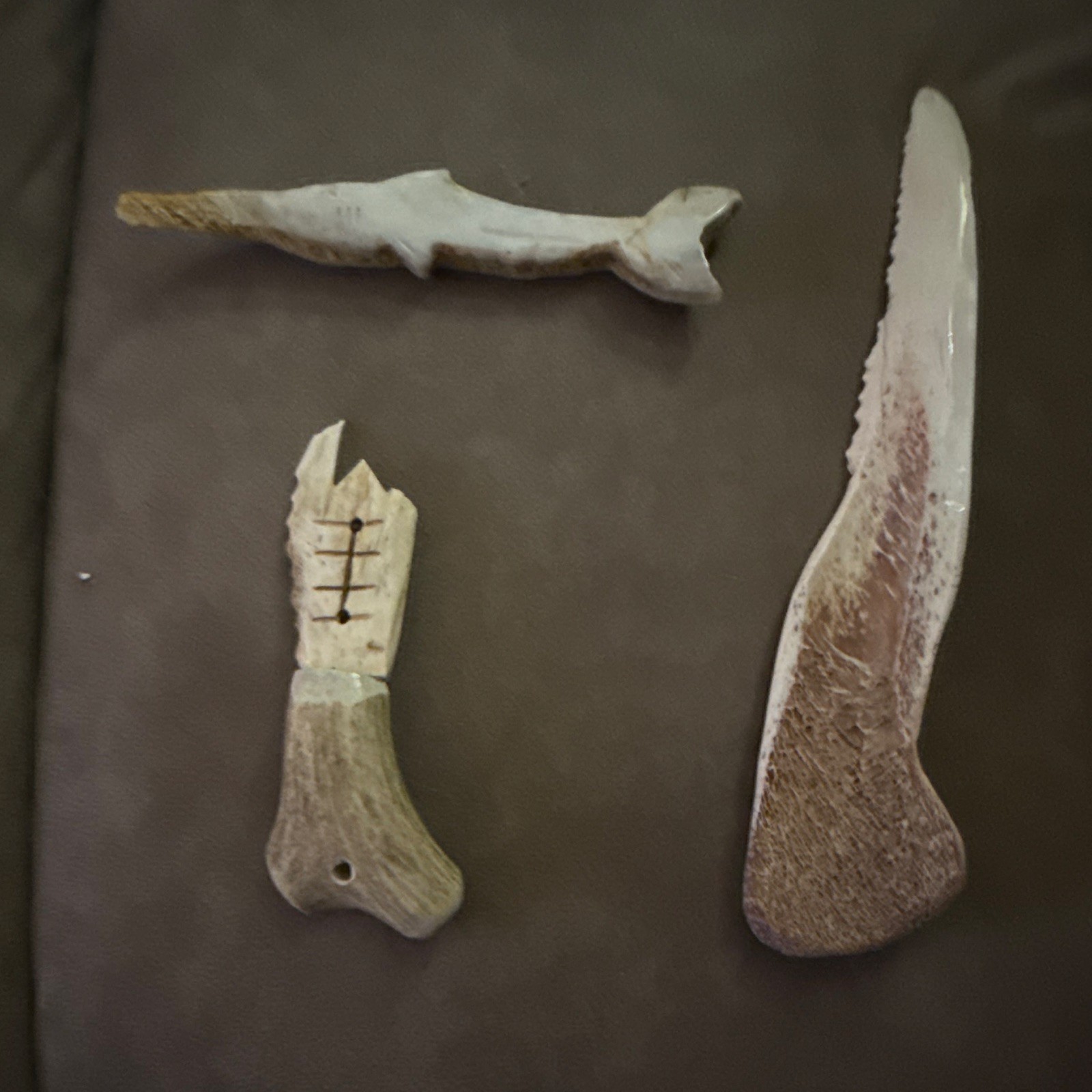 swordfish-blade handle- sharp long idk what they are made from but good material