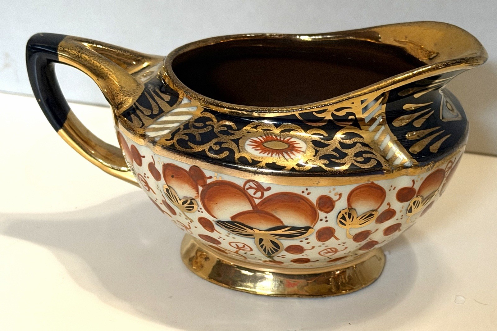 Vintage 3 Pc Lingard Webster Imari Tea Set Tunstall Staffordshire England 48 VGC