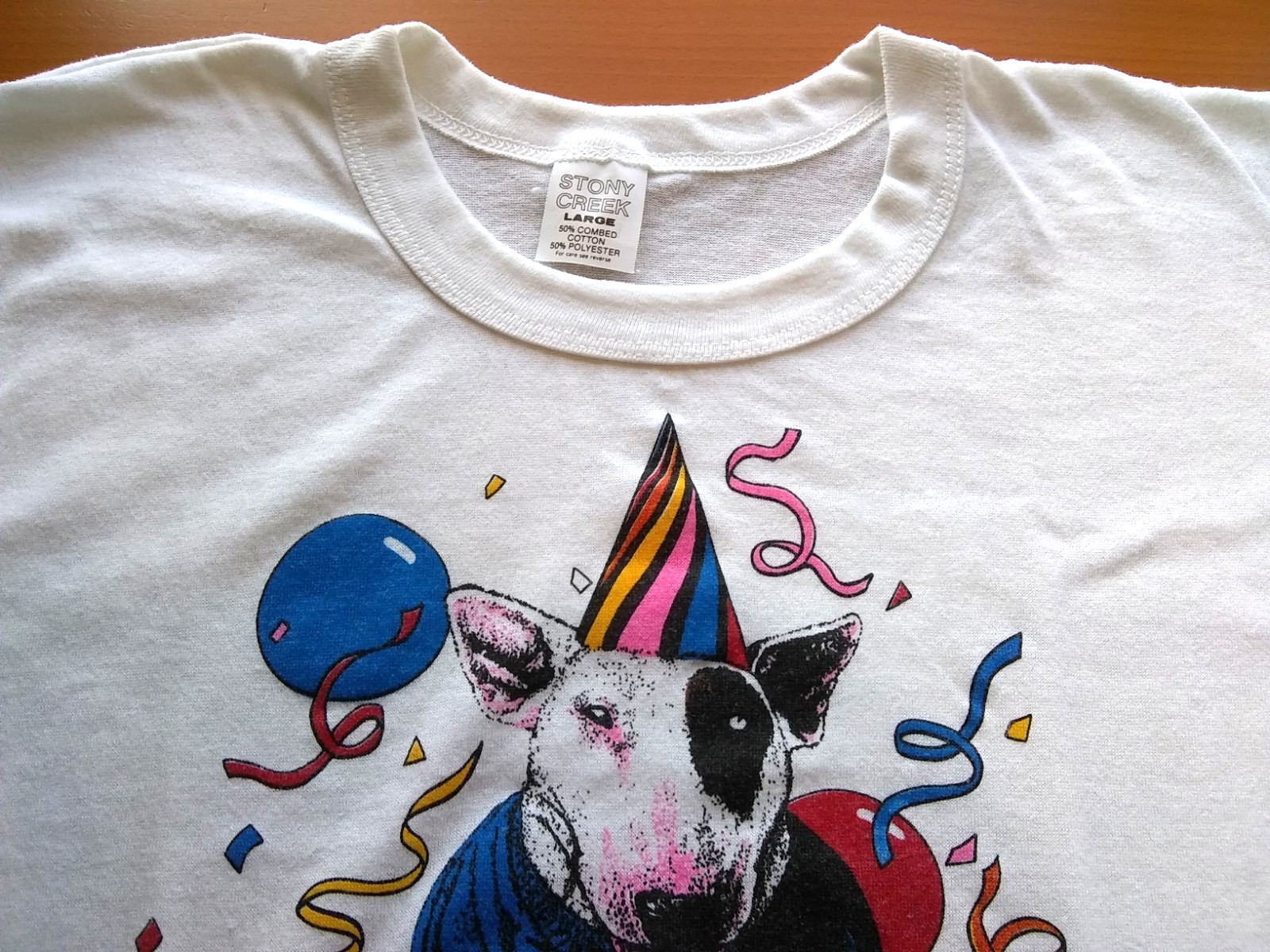 Budweiser Spuds Mackenzie The Original Party Animal Bud Light White Tshirt Large