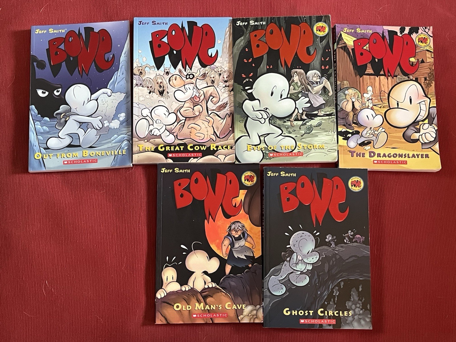 Bone Graphic Novels- Lot Of 6 (#1-4, 6, 7)