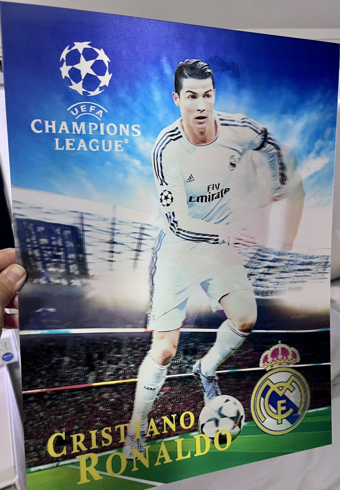 Cristiano Ronaldo-3D Poster ,3D Lenticular-3 Images Change