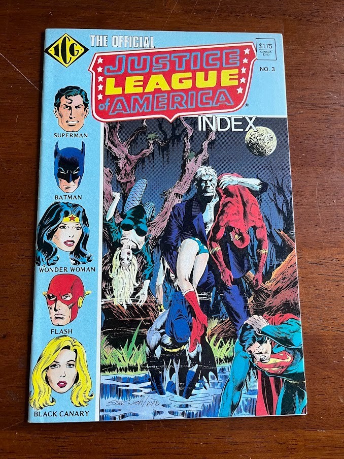 OFFICIAL JUSTICE LEAGUE INDEX # 3 FINE/VF ICG COMICS 1986