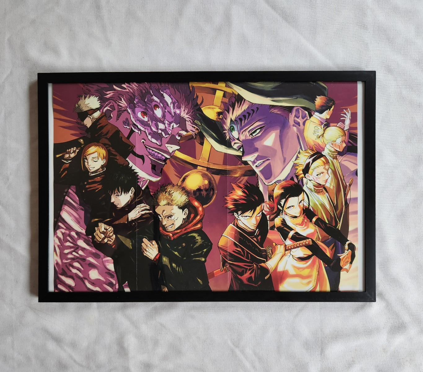 Framed Official Jujutsu Kaisen Modulo Color Spread – anime Gojo Sukuna
