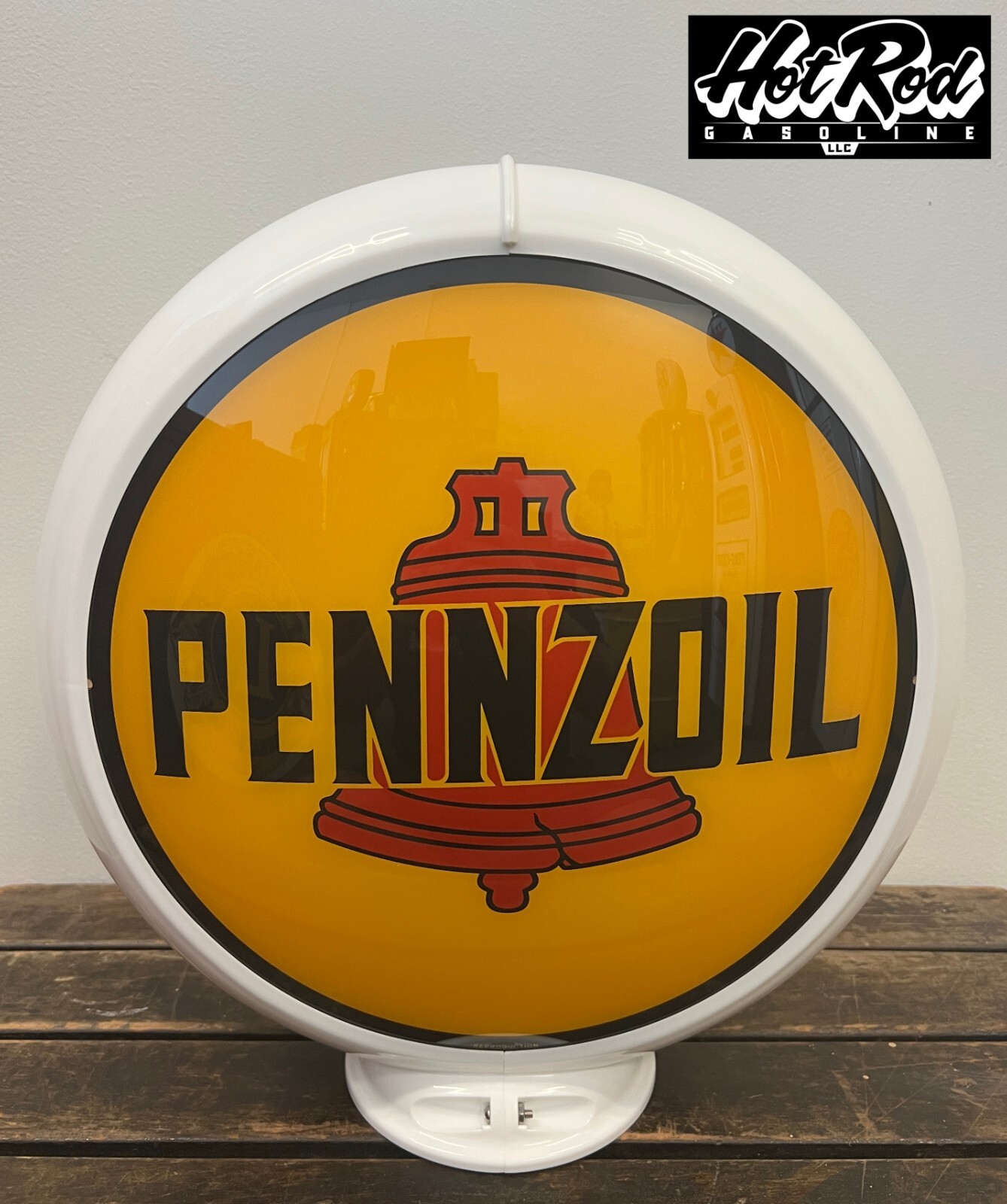 PENNZOIL Reproduction 13.5″ Gas Pump Globe – (White Body)