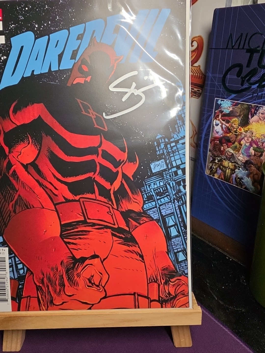 DAREDEVIL 1 SIGNED STEPHANIE PHILLIPS COA COVER DANIEL WARREN JOHNSON 2026 .