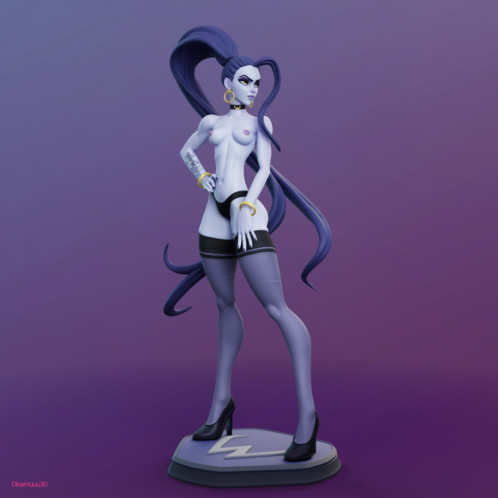 Widowmaker from Overwatch NSFW Resin Statue Part Kit -Unpainted-Space Gray