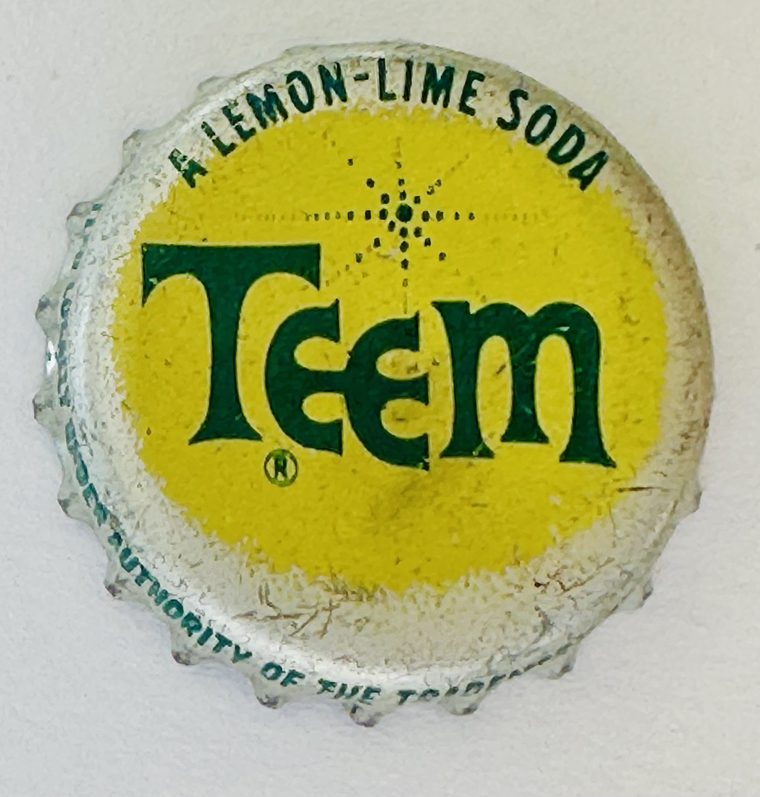 Vintage Teem Soda Pop Bottle Cap PepsiCo Inc. WHS Trademark Cork Lined Stamped