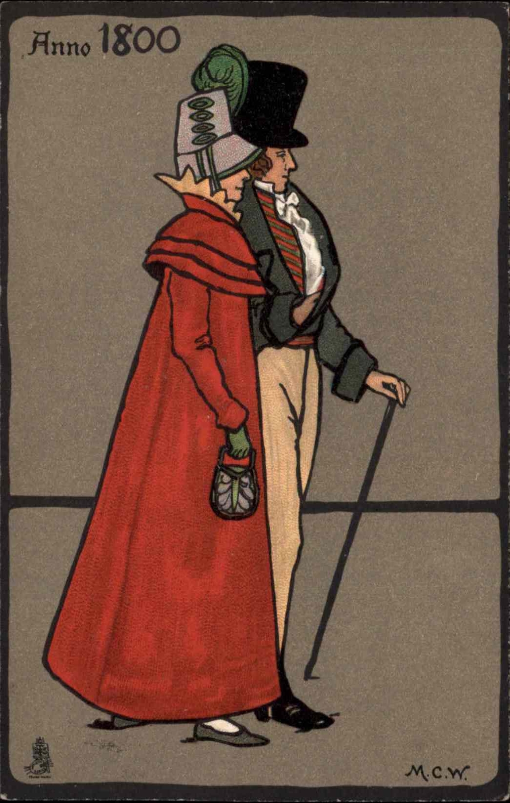 Antique Postcard TUCK “Connoisseur” A/s MCW Art Deco Victorian