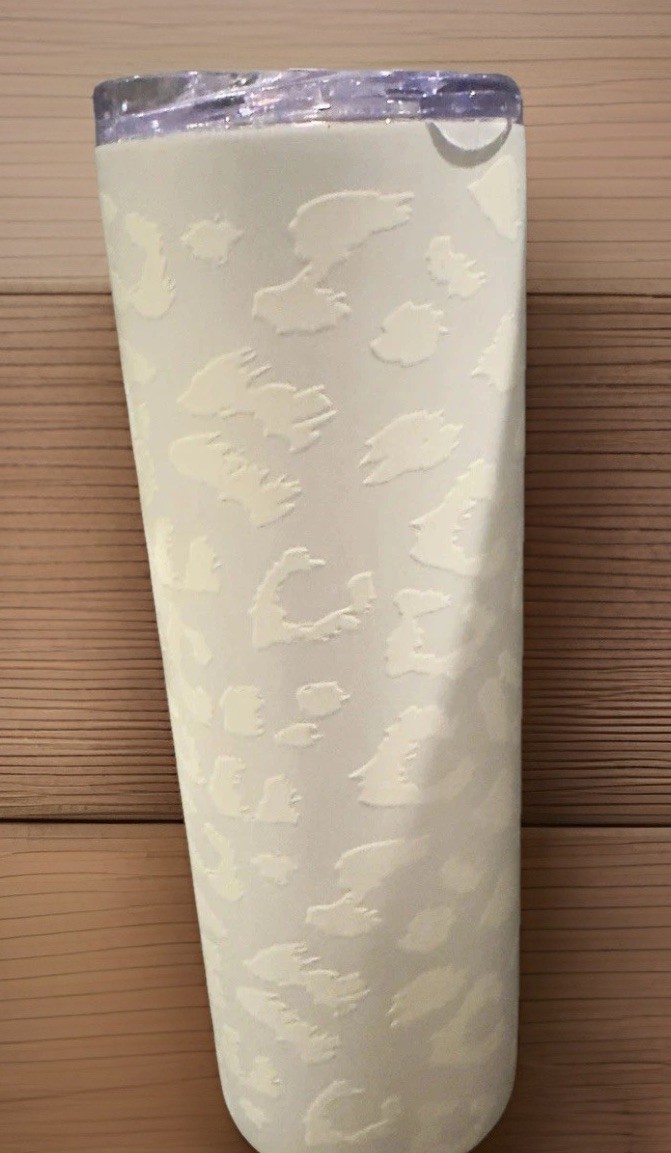 Modern Expressions Slim Leopard Mug 21.6 oz White Leopard Coffee Cup