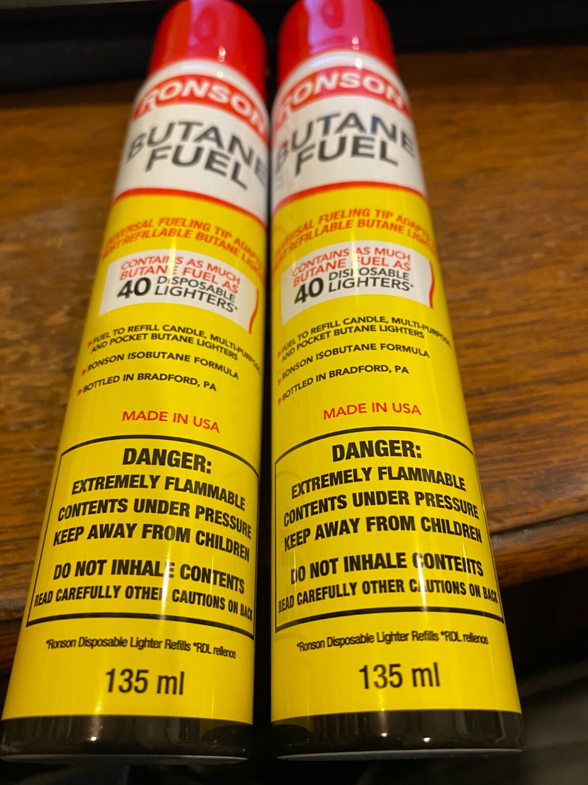 Lot of 8 Ronson Butane Fuel 135 ml.4.57 fl oz Clean Fuel New