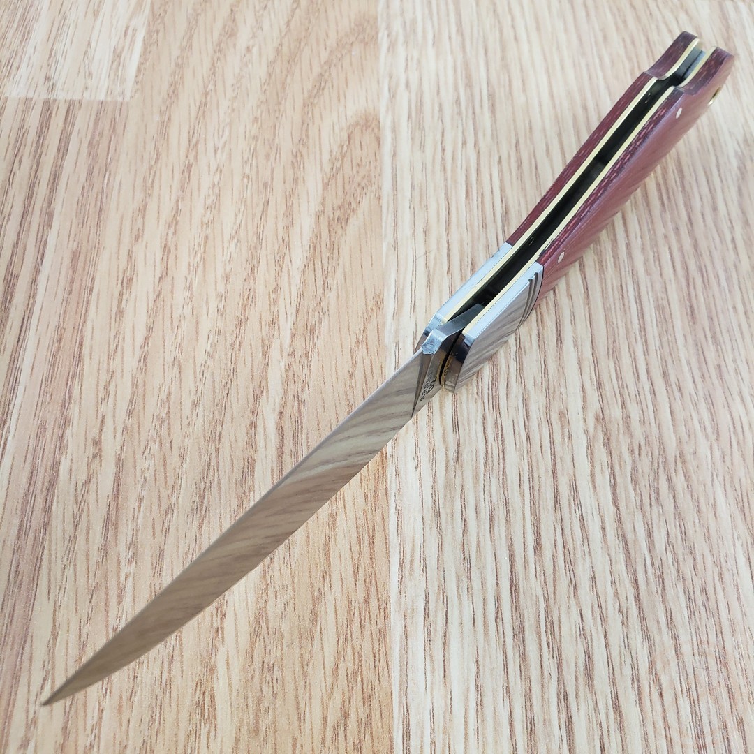 Rough Ryde Reserve Folding Knife D2 Tool Steel Blade Red Canvas Micarta Handle