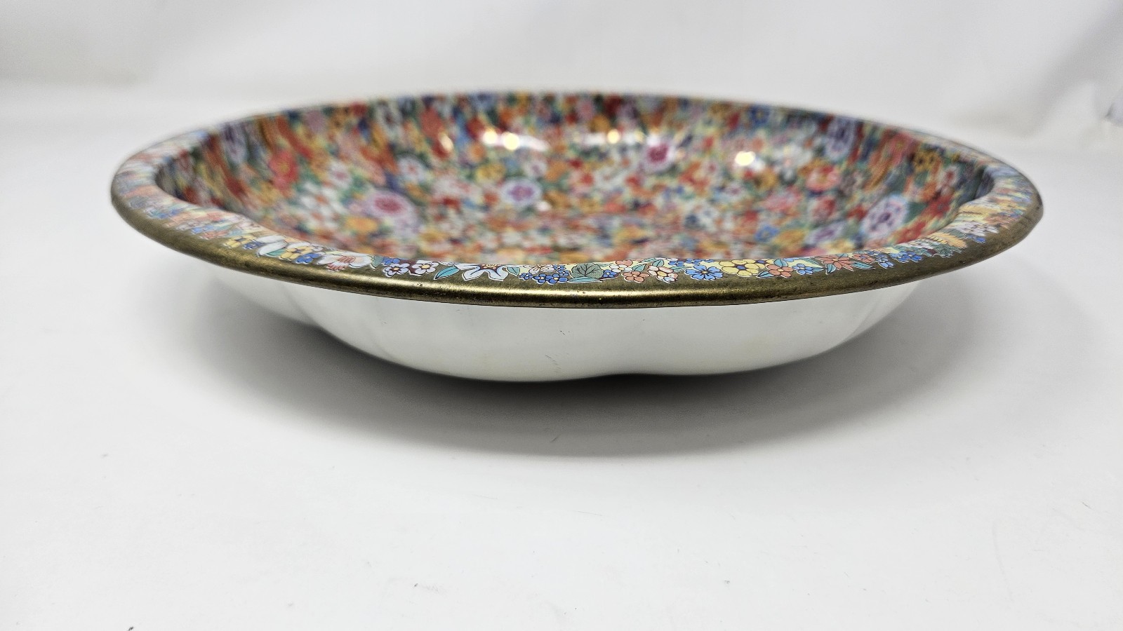 Vintage 1971 Daher Decorated Ware Floral Tin Round Tray Made in England # 951942