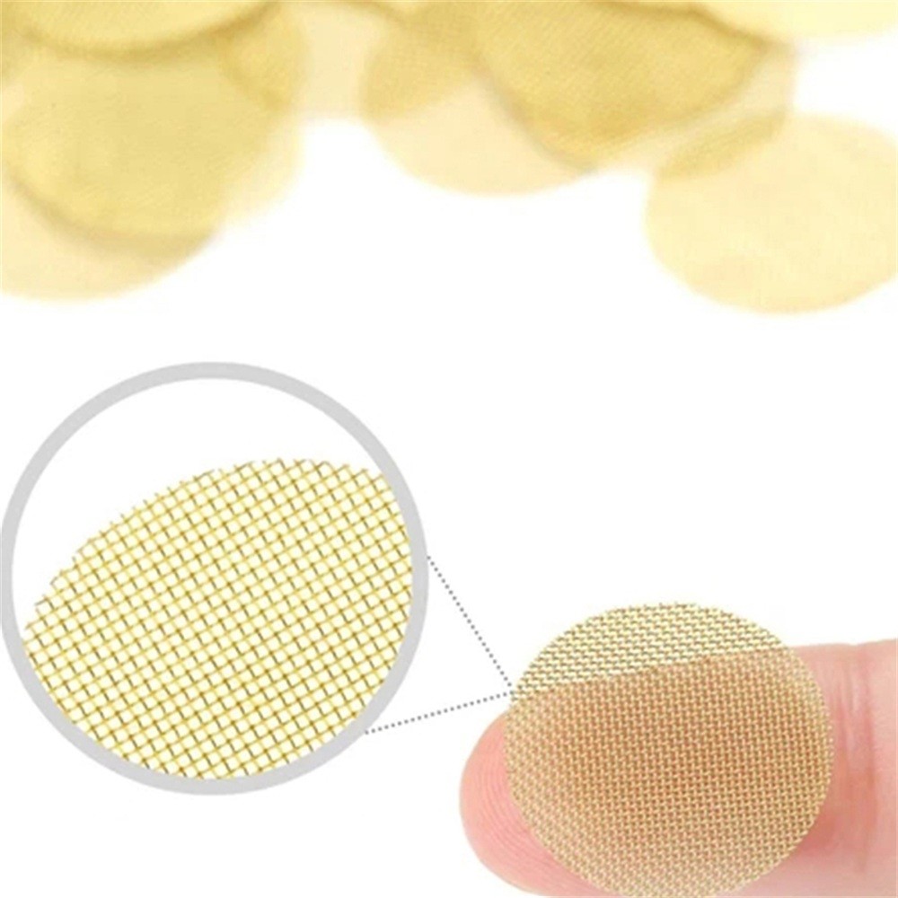 200Pcs 19mm Tabacoo Smoking Pipe Filters Gold Silver Mesh Filter Screens