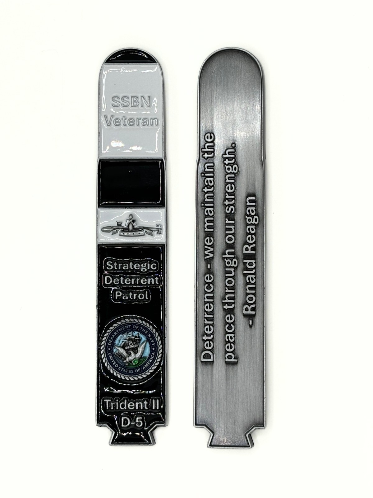 SSBN Submarine Veteran Challenge Coin – Missile Shaped