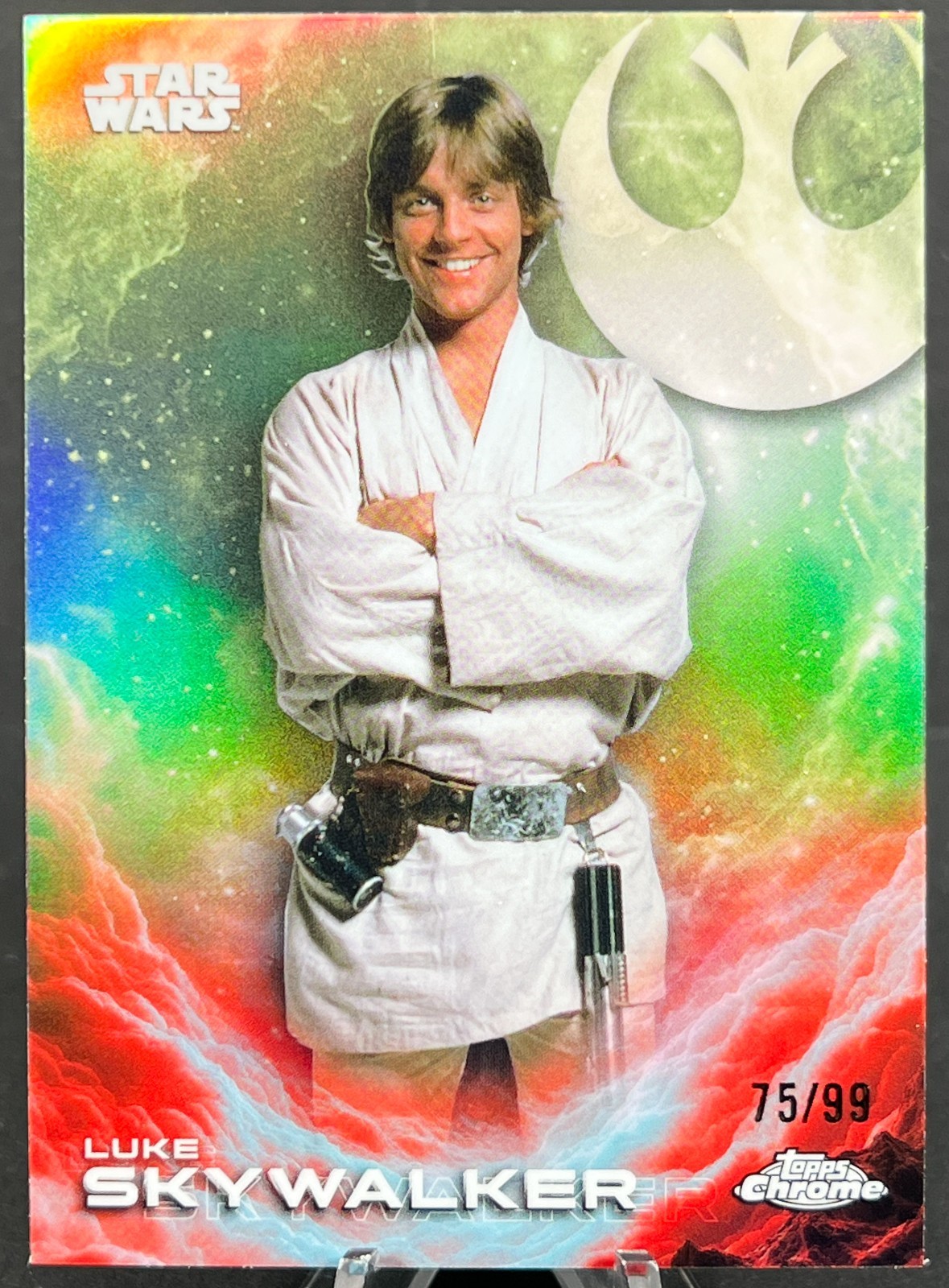 2025 Chrome Star Wars 🔥 LUKE SKYWALKER Costco Exclusive Green Refractor 75/99