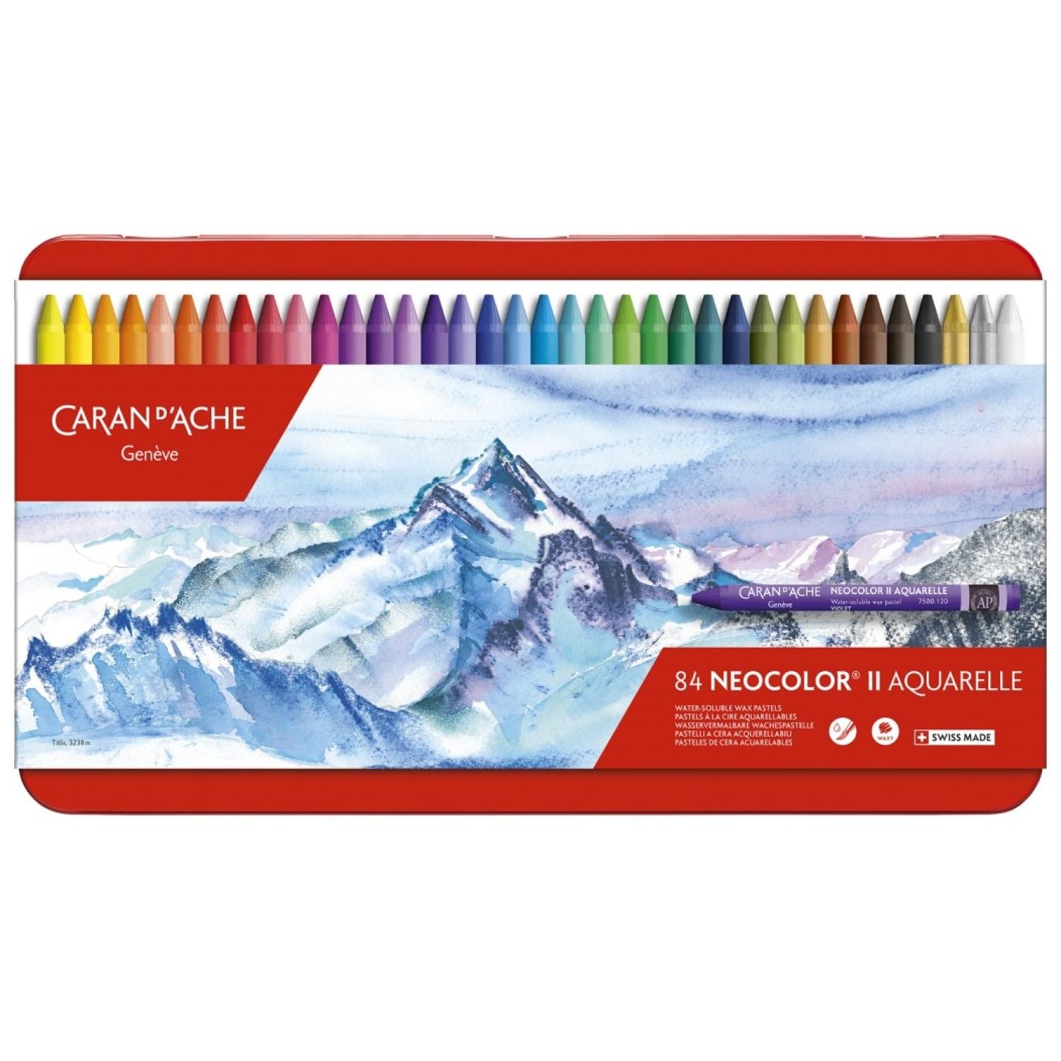 Caran d’Ache Classic Neocolor II 84 Count (Pack of 1), Multicolor